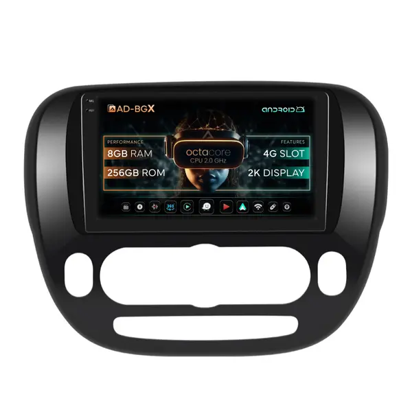 Navigatie Kia Soul (2014-2019), Android, X-Octacore 8GB RAM + 256GB ROM, 9.5 Inch - AD-BGX9008+AD-BGRKIT233V1