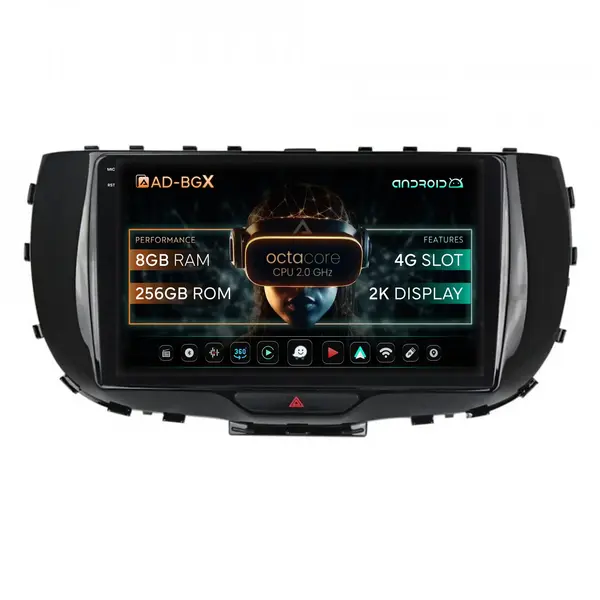 Navigatie Kia Soul (2019+), Android, X-Octacore 8GB RAM + 256GB ROM, 9.5 Inch - AD-BGX9008+AD-BGRKIT235