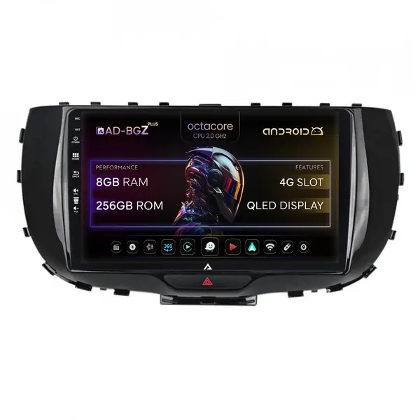 Navigatie Kia Soul (2019+), Android, Z-Octacore 8GB RAM + 256GB ROM, 9 Inch - AD-BGZ9008+AD-BGRKIT235