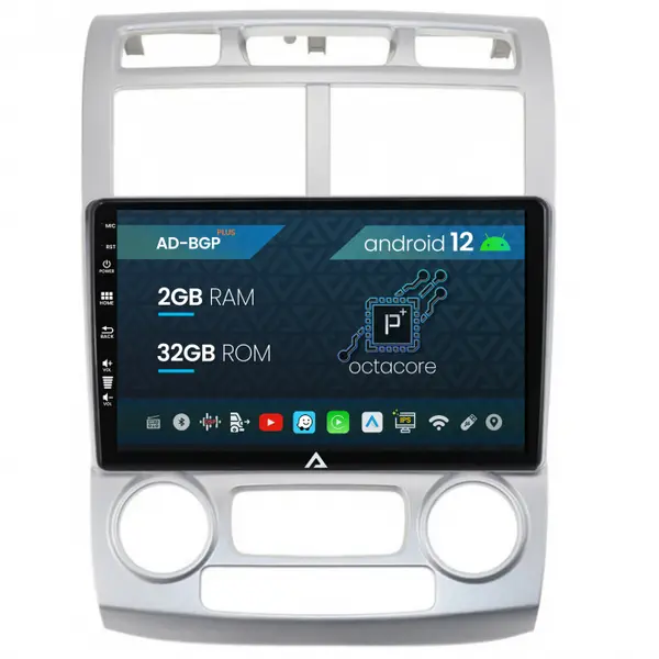 Navigatie Kia Sportage (2005-2010) M AC, Android 12, P-Octacore 2GB RAM + 32GB ROM, 9 Inch - AD-BGP9002+AD-BGRKIT148