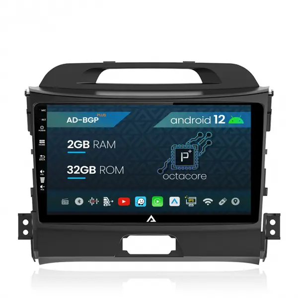 Navigatie KIA Sportage (2010-2016), Android 12, P-Octacore 2GB RAM + 32GB ROM, 9 Inch - AD-BGP9002+AD-BGRKIT146
