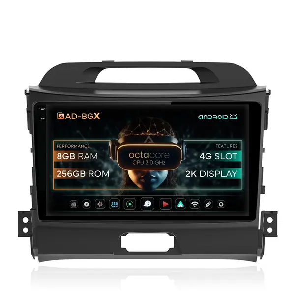Navigatie Kia Sportage (2010-2016), Android, X-Octacore 8GB RAM + 256GB ROM, 9.5 Inch - AD-BGX9008+AD-BGRKIT146