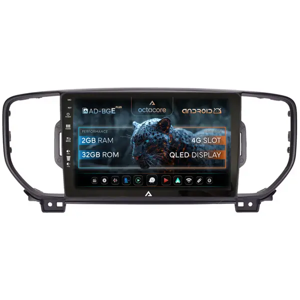 Navigatie Kia Sportage (2016-2018), Android, E-Octacore 2GB RAM + 32GB ROM, 9 Inch - AD-BGE9002+AD-BGRKIT150V2-B