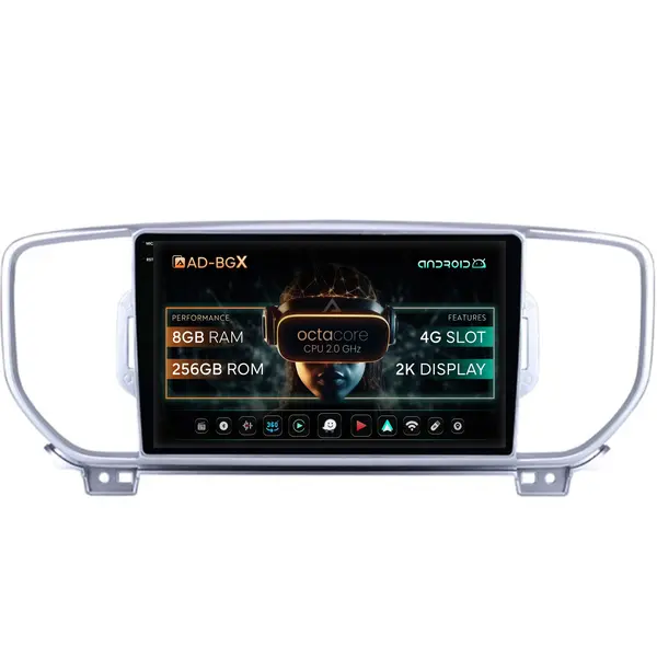 Navigatie Kia Sportage (2016-2018), Android, X-Octacore 8GB RAM + 256GB ROM, 9.5 Inch - AD-BGX9008+AD-BGRKIT150V2-S