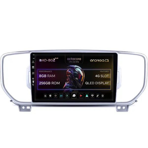 Navigatie Kia Sportage (2016-2018), Android, Z-Octacore 8GB RAM + 256GB ROM, 9 Inch - AD-BGZ9008+AD-BGRKIT150V2-S