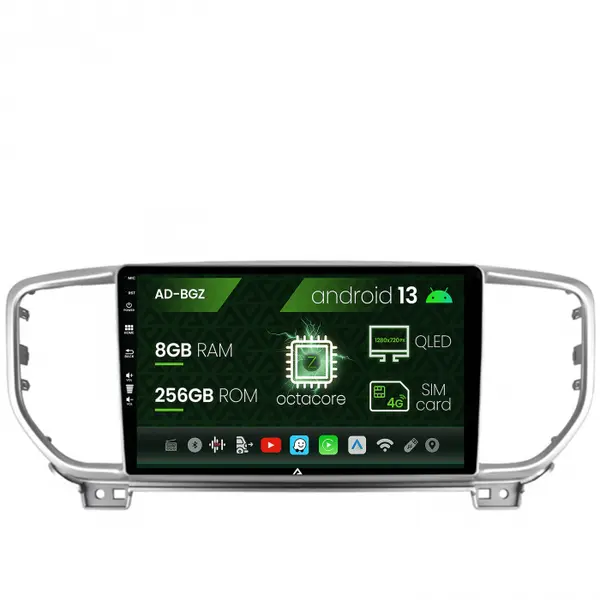 Navigatie Kia Sportage (2018+), Android 13, Z-Octacore 8GB RAM + 256GB ROM, 9 Inch - AD-BGZ9008+AD-BGRKIT150