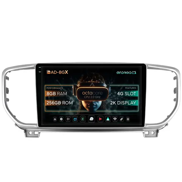 Navigatie Kia Sportage (2018+), Android, X-Octacore 8GB RAM + 256GB ROM, 9.5 Inch - AD-BGX9008+AD-BGRKIT150