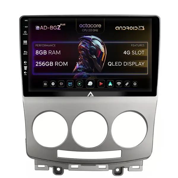 Navigatie Mazda 5 (2005-2010), Android, Z-Octacore 8GB RAM + 256GB ROM, 9 Inch - AD-BGZ9008+AD-BGRKIT324