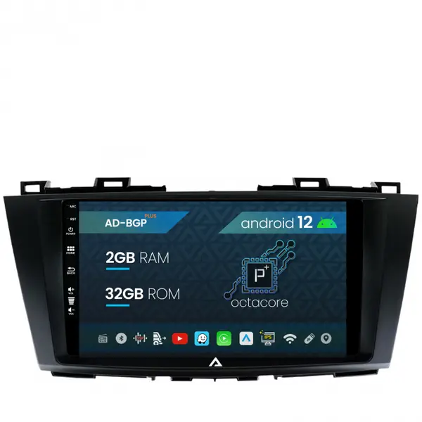 Navigatie Mazda 5 (2010-2015), Android 12, P-Octacore 2GB RAM + 32GB ROM, 9 Inch - AD-BGP9002+AD-BGRKIT323