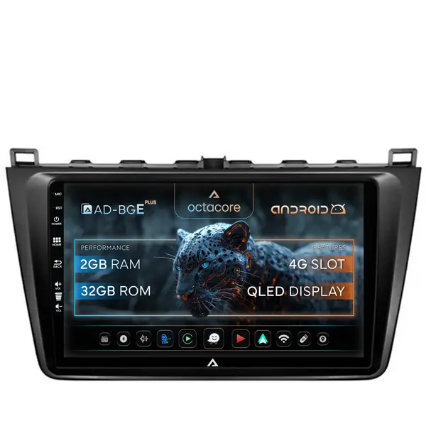 Navigatie Mazda 6 (2008-2013), Android, E-Octacore 2GB RAM + 32GB ROM, 9 Inch - AD-BGE9002+AD-BGRKIT328