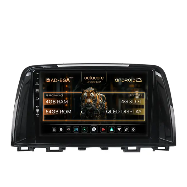 Navigatie Mazda 6 (2013-2015), Android, A-Octacore 4GB RAM + 64GB ROM, 9 Inch - AD-BGA9004+AD-BGRKIT328v2