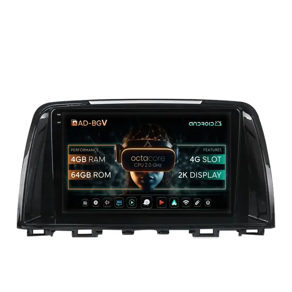 Navigatie Mazda 6 (2013-2015), Android, V-Octacore 4GB RAM + 64GB ROM, 9.5 Inch - AD-BGV9004+AD-BGRKIT328v2
