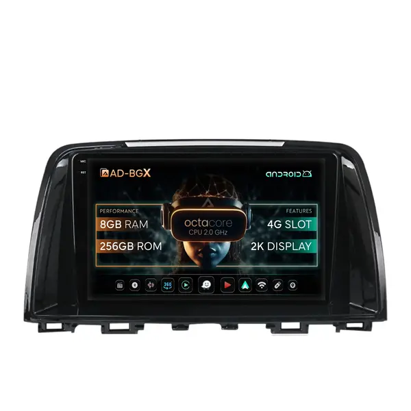 Navigatie Mazda 6 (2013-2015), Android, X-Octacore 8GB RAM + 256GB ROM, 9.5 Inch - AD-BGX9008+AD-BGRKIT328v2
