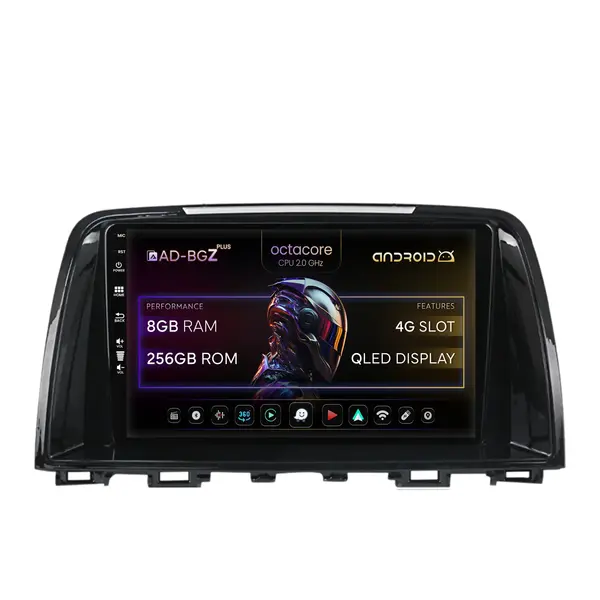 Navigatie Mazda 6 (2013-2015), Android, Z-Octacore 8GB RAM + 256GB ROM, 9 Inch - AD-BGZ9008+AD-BGRKIT328v2
