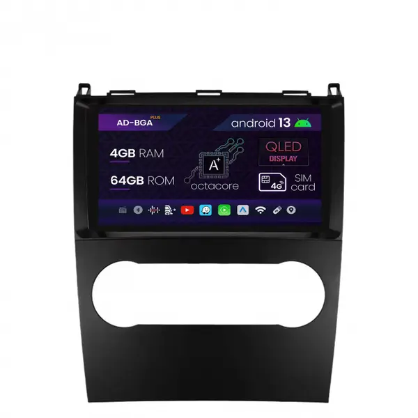 Navigatie Mercedes Benz A B Class (2004-2011), Android 13, A-Octacore 4GB RAM + 64GB ROM, 9 Inch - AD-BGA9004+AD-BGRKIT420
