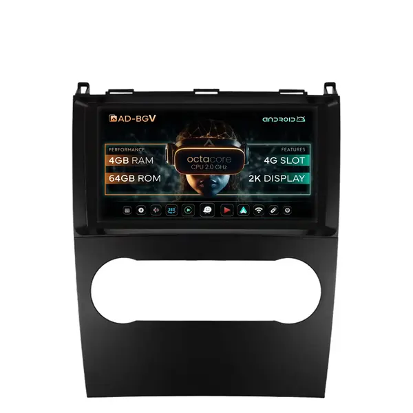 Navigatie Mercedes Benz A B Class (2004-2011), Android, V-Octacore 4GB RAM + 64GB ROM, 9.5 Inch - AD-BGV9004+AD-BGRKIT420