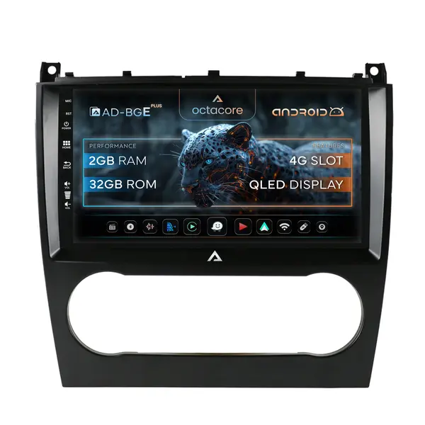 Navigatie Mercedes Benz C-CLASS W203 (2004-2011), Android, E-Octacore 2GB RAM + 32GB ROM, 9 Inch - AD-BGE9002+AD-BGRKIT414