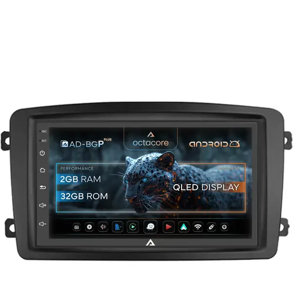 Navigatie Mercedes Benz C-Class W203 Vito Viano CLK, Android, P-Octacore 2GB RAM + 32GB ROM, 7 Inch - AD-BGP1002+AD-BGRBE014