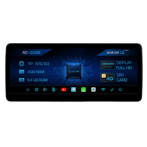 Navigatie Mercedes Benz CLA C117 (2016-2018), NTG 5.0, Android, MB-Octacore, 4GB RAM + 64GB ROM, 12.3 Inch - AD-BGMB1200450V3