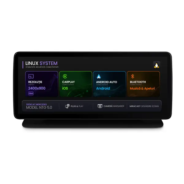 Navigatie Mercedes Benz CLS W218 (2014-2017), Linux OS OEM, NTG 5.0, CarPlay Android Auto Wireless, MirrorLink, Camera AHD, 12.3 Inch -