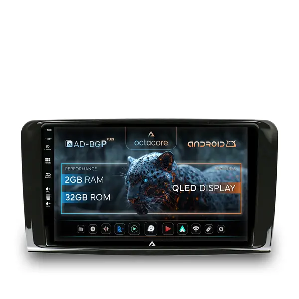Navigatie Mercedes Benz ML W164 GL X164, Android, P-Octacore 2GB RAM + 32GB ROM, 9 Inch - AD-BGP9002+AD-BGRKIT405
