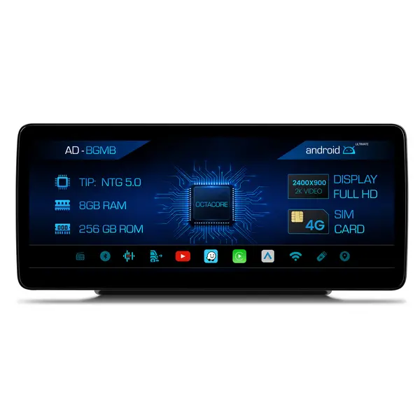 Navigatie Mercedes Benz SL R231 (2016-2018), NTG 5.0, Android, MB-Octacore, 8GB RAM + 256GB ROM, 12.3 Inch - AD-BGMB1200850+AD-BGRKITMB0112