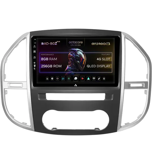 Navigatie Mercedes Benz Vito (2016+), Android, Z-Octacore 8GB RAM + 256GB ROM, 9 Inch - AD-BGZ9008+AD-BGRKIT407V3