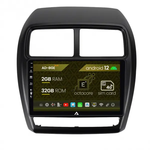 Navigatie Mitsubishi ASX (2016-2019), Android 12, E-Octacore 2GB RAM + 32GB ROM, 9 Inch - AD-BGE9002+AD-BGRKIT267V2