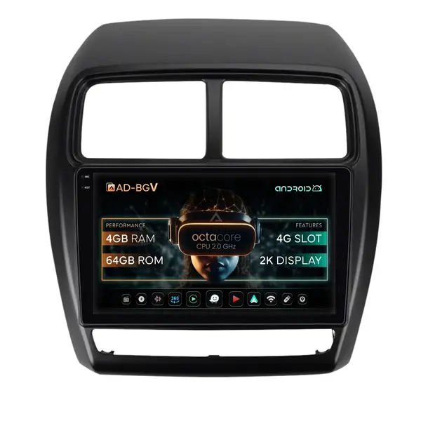 Navigatie Mitsubishi ASX (2016-2019), Android, V-Octacore 4GB RAM + 64GB ROM, 9.5 Inch - AD-BGV9004+AD-BGRKIT267V2
