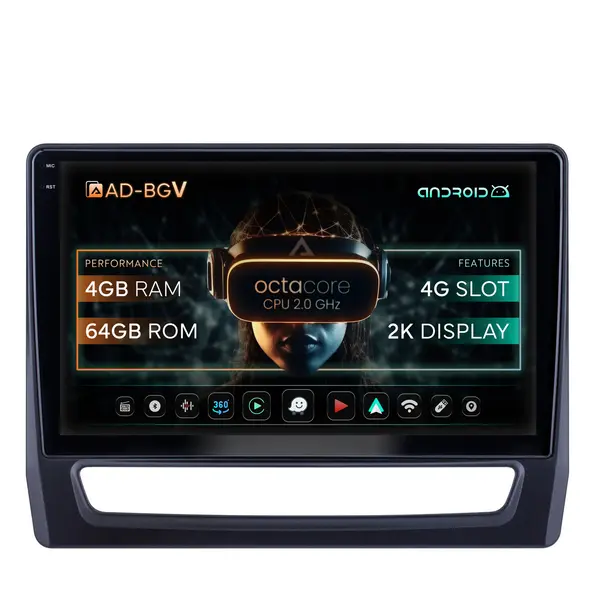 Navigatie Mitsubishi ASX (2019+), Android, V-Octacore 4GB RAM + 64GB ROM, 10.36 Inch - AD-BGV10004+AD-BGRKIT267V4
