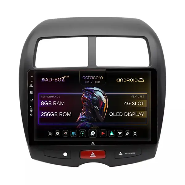Navigatie Mitsubishi ASX Peugeot 4008 (2010-2018), Android, Z-Octacore 8GB RAM + 256GB ROM, 10.1 Inch - AD-BGZ10008+AD-BGRKIT267
