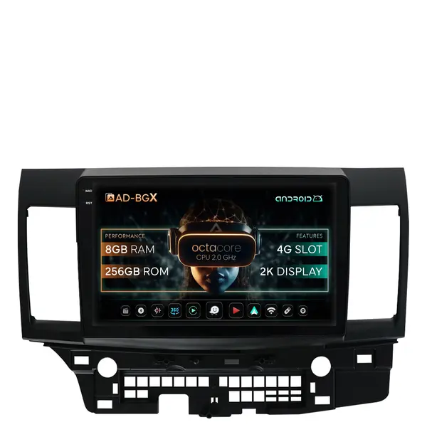 Navigatie Mitsubishi Lancer (2007-2016), Android, X-Octacore 8GB RAM + 256GB ROM, 10.36 Inch - AD-BGX10008+AD-BGRKIT269