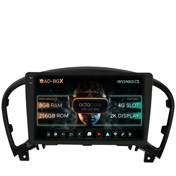 Navigatie Nissan Juke (2010-2015), Android, X-Octacore 8GB RAM + 256GB ROM, 9.5 Inch - AD-BGX9008+AD-BGRKIT168