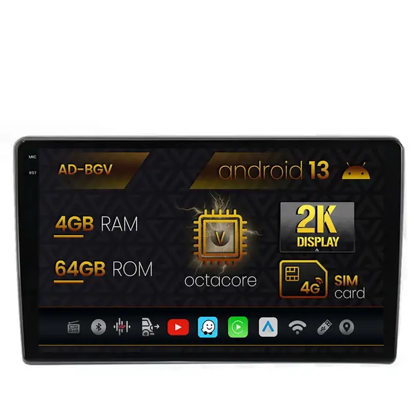 Navigatie Nissan Navara (2006-2014), Android, V-Octacore 4GB RAM + 64GB ROM, 9.5 Inch - AD-BGV9004+AD-BGRKIT172