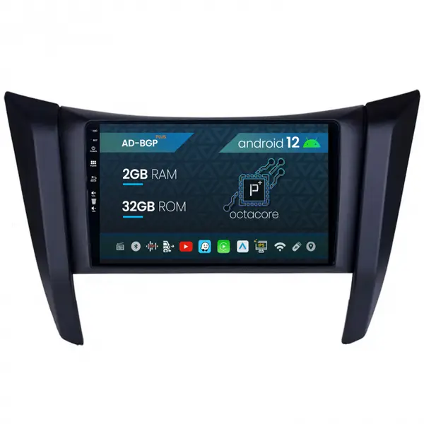 Navigatie Nissan Navara (2015+), Android 12, P-Octacore 2GB RAM + 32GB ROM, 9 Inch - AD-BGP9002+AD-BGRKIT163v2