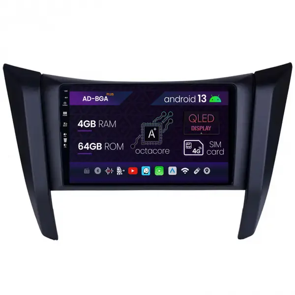 Navigatie Nissan Navara (2015+), Android 13, A-Octacore 4GB RAM + 64GB ROM, 9 Inch - AD-BGA9004+AD-BGRKIT163v2