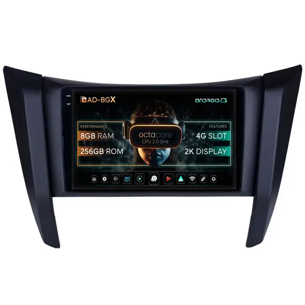 Navigatie Nissan Navara (2015+), Android, X-Octacore 8GB RAM + 256GB ROM, 9.5 Inch - AD-BGX9008+AD-BGRKIT163v2