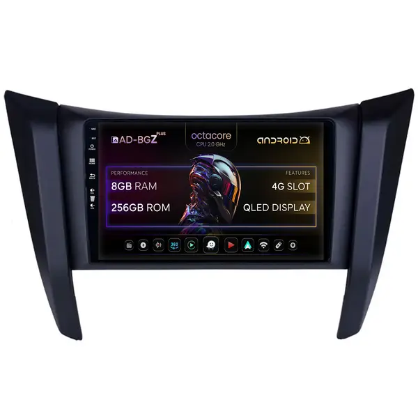Navigatie Nissan Navara (2015+), Android, Z-Octacore 8GB RAM + 256GB ROM, 9 Inch - AD-BGZ9008+AD-BGRKIT163v2