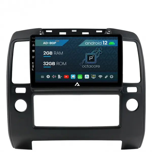 Navigatie Nissan Navara, Android 12, P-Octacore 2GB RAM + 32GB ROM, 9 Inch - AD-BGP9002+AD-BGRKIT170