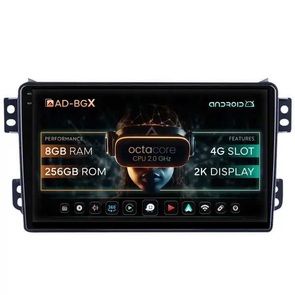 Navigatie Opel Agila Suzuki Splash (2007-2014), Android, X-Octacore 8GB RAM + 256GB ROM, 9.5 Inch - AD-BGX9008+AD-BGRKIT388V2