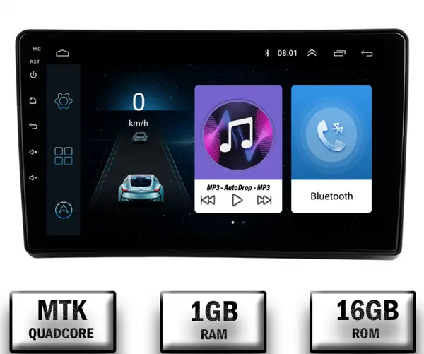 Navigatie Opel, Android 10, P-Quadcore 1GB RAM + 16GB ROM, 9 Inch - AD-BGP9001+AD-BGRKIT252