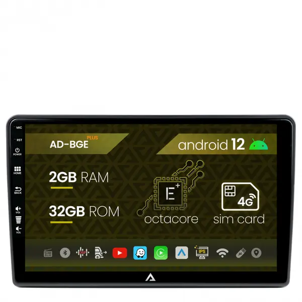 Navigatie Opel, Android 12, E-Octacore 2GB RAM + 32GB ROM, 9 Inch - AD-BGE9002+AD-BGRKIT388