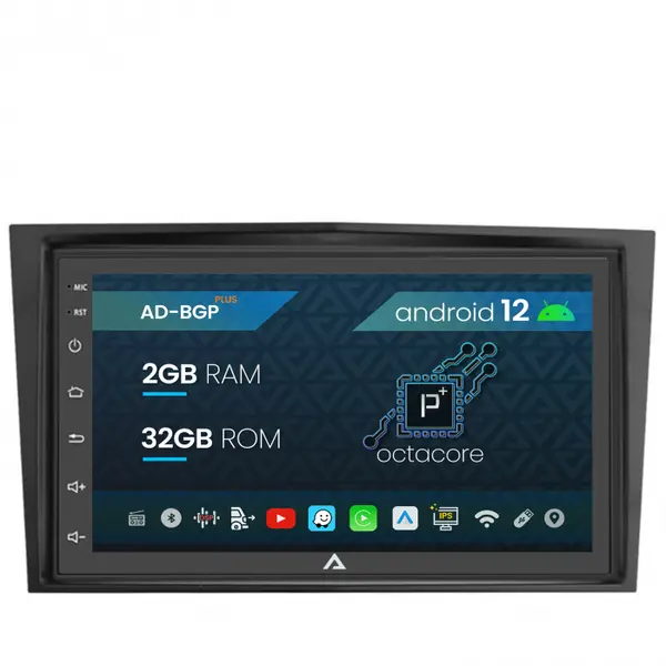 Navigatie Opel, Android 12, P-Octacore 2GB RAM + 32GB ROM, 7 Inch - AD-BGP1002+AD-BGROP002