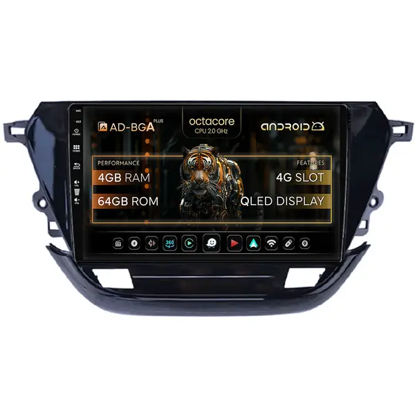 Navigatie Opel Corsa F (2019+), Android, A-Octacore 4GB RAM + 64GB ROM, 9 Inch - AD-BGA9004+AD-BGRKIT380