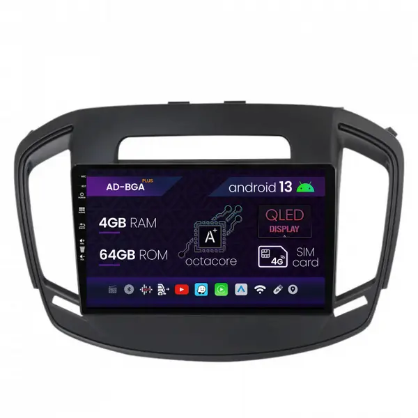 Navigatie Opel Insignia (2014-2016), Android 13, A-Octacore 4GB RAM + 64GB ROM, 9 Inch - AD-BGA9004+AD-BGRKIT249
