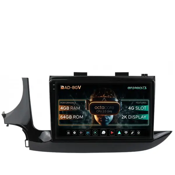 Navigatie Opel Mokka (2016-Prezent), Android, V-Octacore 4GB RAM + 64GB ROM, 9.5 Inch - AD-BGV9004+AD-BGRKIT250