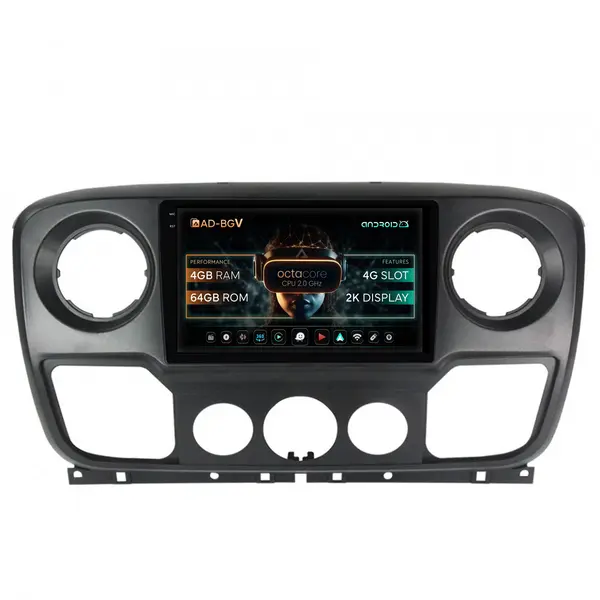 Navigatie Opel Movano Renault Master Nissan NV400 (2011-2021), Android, V-Octacore 4GB RAM + 64GB ROM, 10.36 Inch - AD-BGV10004+AD-BGRKIT388V2