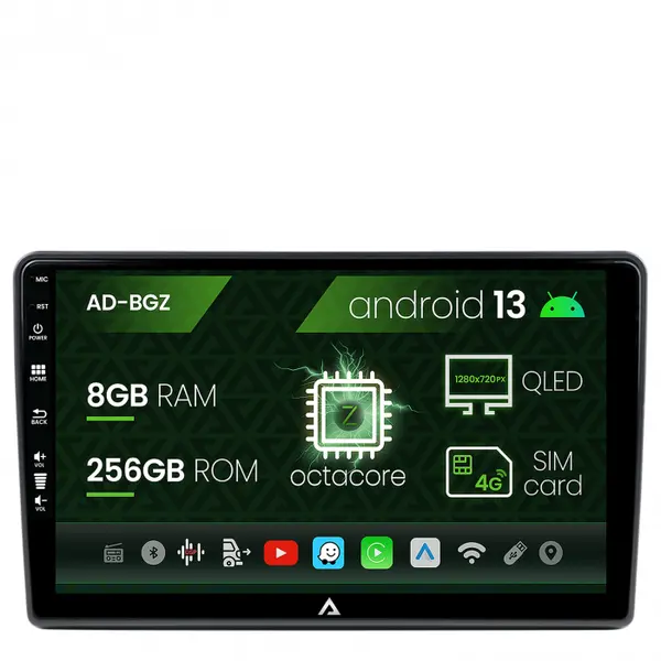 Navigatie Opel Vivaro Renault Trafic Nissan Primastar (2006-2010), Android 13, Z-Octacore 8GB RAM + 256GB ROM, 10.1 Inch - AD-BGZ10008+AD-BGRKIT384