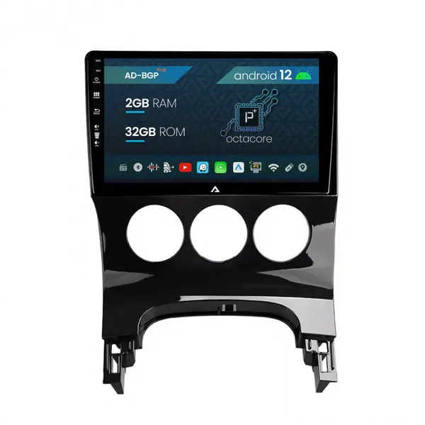 Navigatie Peugeot 3008 5008, Android 12, P-Octacore 2GB RAM + 32GB ROM, 9 Inch - AD-BGP9002+AD-BGRKIT260
