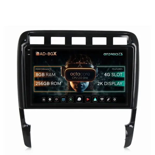 Navigatie Porsche Cayenne (2002-2010), Android, X-Octacore 8GB RAM + 256GB ROM, 9.5 Inch - AD-BGX9008+AD-BGRKIT057